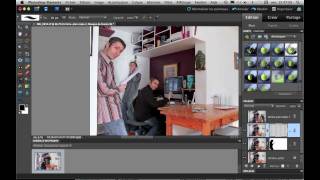 Apparaître plusieures fois sur une photo avec Photoshop Elements [upl. by Htevi]