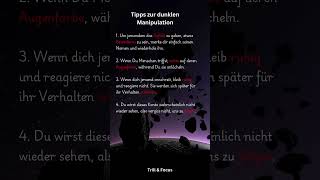 Tipps zur dunklen Manipulation darkpsychology mindset facts zitate motivation [upl. by Diehl]