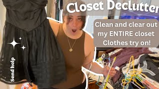 Closet Declutter Organize My Entire Closet With Me SEND HELP [upl. by Rocher12]