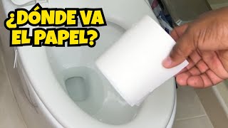 ¿Donde va el Papel Higiénico 🤷🏼‍♂️ ¿En el Zafacón o en el Inodoro [upl. by Weiser]