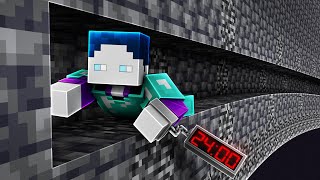 ICH BIN 24 STUNDEN UNTER DER ERDE UM MINECRAFT DURCHZUSPIELEN [upl. by Ihcelek]