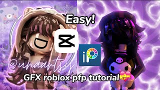 Mobile GFX pfp tutorial😍✨ P1nkPe4ch roblox gfx pfp [upl. by Nealson]