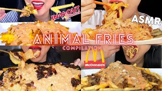 🍟 ANIMAL FRIES  ASMR MUKBANG COMPILATION  EATING SOUNDS  BIG BITES [upl. by Shepp]