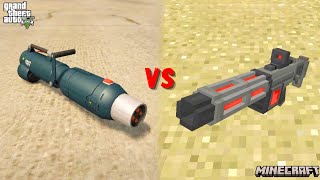 WHICH IS BEST  MINECRAFT LASER GUN VS GTA 5 LASER GUN gaming [upl. by Jessy]