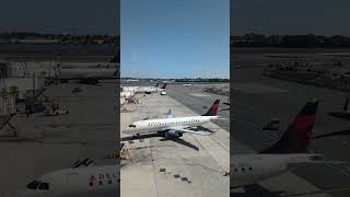 LaGuardia Airport  Terminal C  Plane Landing airport newyork traveling [upl. by Aillimat]