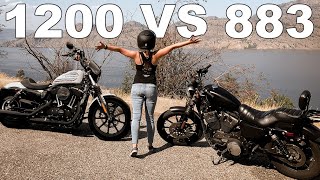 IRON 883 vs IRON 1200  2021 Harley Davidson [upl. by Gisela]