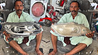 The Gentleman Rebuilding Car Broken Headlights Like New with Simple Method [upl. by Thierry]