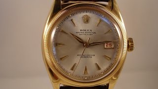 Rolex Datejust Ref6105 quotOvettonequot datario rosso primi anni 50 [upl. by Luzader103]