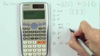 Matrix calculations using the Casio fx991ES PLUS calculator [upl. by Mercado]