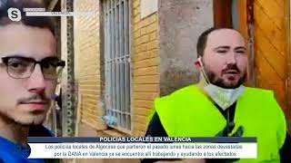 Policías locales de Algeciras se encuentran en Albal Valencia ayudando a los afectados por la DANA [upl. by Atrebla883]