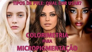 Colorimetria Para Micropigmentação  Tipos de Pele Qual Cor Usar  Vídeo 2 [upl. by Tomkins]