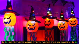 🎃♻️ Meilleur Halloween Décoration extérieure 5 pièces Citrouille Suspendue Chapeau de sorcière 🎃♻️ [upl. by Dohsar348]