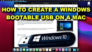 Create a Windows Bootable USB on a MacOS 2022 Guide [upl. by Ahsilrak]