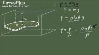 Presión y fuerza ejercida por un fluido conceptos para cálculo integral [upl. by Albric837]