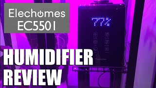 HUMIDIFIER REVIEW AND UNBOXING Elechomes EC5501  Humidity for plants in an IKEA greenhouse cabinet [upl. by Sane]