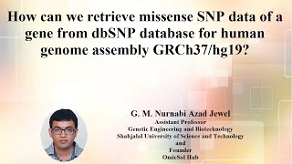 11 Retrieving missense SNPs of a gene from dbSNP database for human genome assembly GRCh37hg19 [upl. by Om]