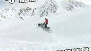 Snowmobile Flips a Road Big Air and Climbs [upl. by Innes870]