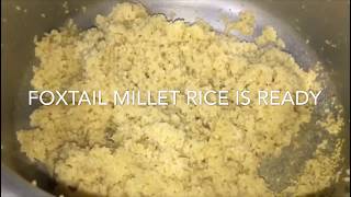 How to cook foxtail millet in a pressure cooker  కొర్రల అన్నం [upl. by Sanferd]