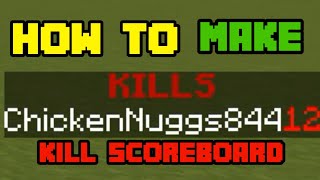 Minecraft Kill Counter command for Bedrock Edition  Kill Scoreboard  Kill Counter  MCPE  JAVA [upl. by Chancey]