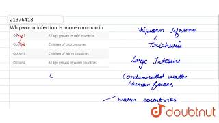 Whipworm infection is more common in [upl. by Ytinav]