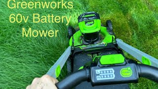 Greenworks 60v Battery Mower Review [upl. by Robers]