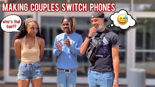 Making Couples Switch Phones 5 💔 Public Interview  Stream Hi Out Now [upl. by Euphemiah678]