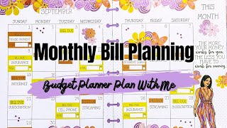 MONTHLY BILL PLANNING  PLAN WITH ME  BUDGET PLANNER [upl. by Nylinej]