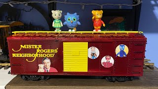 Mister Rogers’ Neighborhood Custom Ggage Boxcar by Greg’s Garden Railroad [upl. by Staffard]