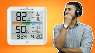 Best Digital Thermometer amp Hygrometer Under Rs 2000 In 2024  AmiciSense Review 🔥 [upl. by Eemyaj434]