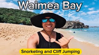 Crazy Clif Jump in Hawaii Snorkeling Adventure at Waimea Bay 2024 [upl. by Aziar]