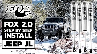 Fox 20 Shocks Install on the Jeep Wrangler JL Rubicon  Metal Cloak 35in Lift [upl. by Amluz547]