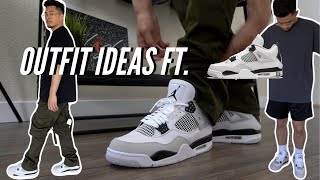 STYLING JORDAN 4 quotMILITARY BLACKquot  REVIEWON FEET [upl. by Sagerman]