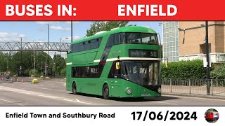 London buses in Enfield 17062024 [upl. by Phelia]