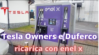 enel x con tessera Owners Tesla e Duferco [upl. by Hgielanna]