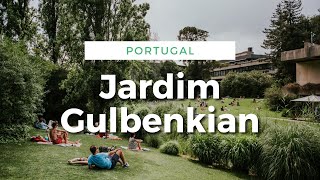 【4K】Walking in Lisbons most beautiful garden  The Calouste Gulbenkian Park [upl. by Duma]