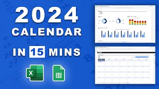 2024 Calendar template in Microsoft Excel [upl. by Trinia750]