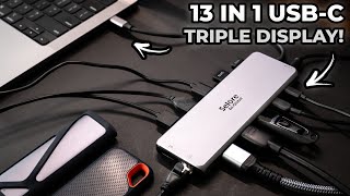 13 IN 1 USBC Laptop Dock and Triple Displays  Selore Hub Review [upl. by Tasiana180]