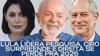 LULA LIDERA PESQUISA CIRO SURPREENDE E DIREITA SE PERDE PRA 2026 [upl. by Publea]