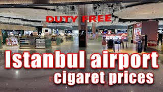 Istanbul airport free duty cigarette prices [upl. by Llerej636]