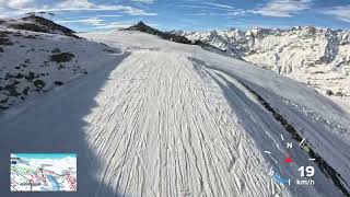 Zermatt to Italy 4K POV ski run 13km Matterhorn Glacier Paradise 3883m  Valtournenche [upl. by Jolyn]