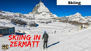 Zermatt Skiing  Klein Matterhorn to Schwarzsee  Skiing in Switzerland [upl. by Lirbij388]