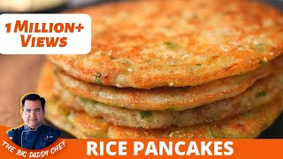 Easy Rice Pancakes Recipe For Tiffin  Healthy and Quick Breakfast Recipe  चावल और आलू का उत्तपम [upl. by Horatia]