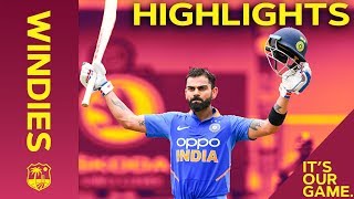 Magnificent Virat Kohli Hits Brilliant Century  Windies vs India 2nd ODI 2019  Highlights [upl. by Milks116]