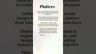 What is Plotters  Computer basic knowledge computerknowledge computerscience plotters [upl. by Chariot]