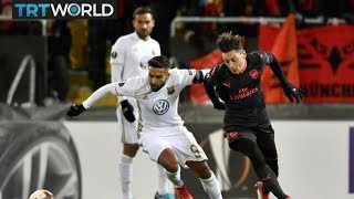 Europa League Ostersunds lose to Arsenal in first match [upl. by Akilak464]