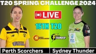 🔴LIVE  Sydney Thunder Women vs Perth Scorchers Women 24th T20  PRSW vs SYTW Live ScoreampCommentary [upl. by Nosde]