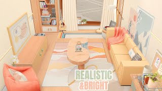 Bright and Realistic Apartment 🌻  The Sims 4  Stop Motion Build  No CC [upl. by Alrich]