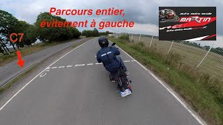 Plateau moto 2021  2024 Parcours entier evitement à gauche [upl. by Kinnard697]