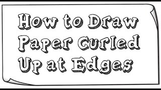 How to Draw Curled Paper Edges amp Curved Corners Easy Step by Step Drawing Tutorial for Beginners [upl. by Seraphine]