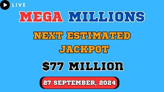 Mega Millions Next Estimated Jackpot Drawing for Sep 27 2024  Live Winning Numbers amp Results [upl. by Llenyl]